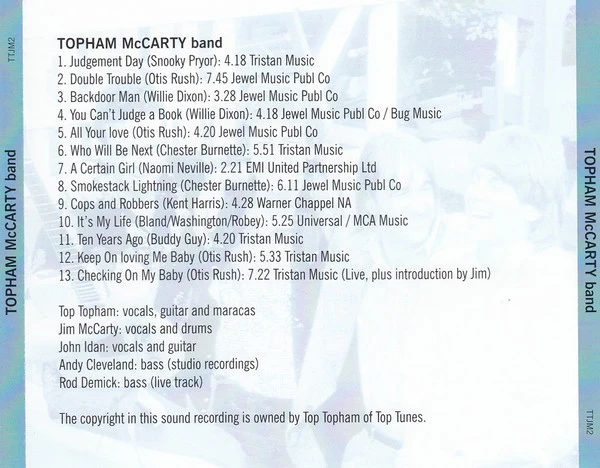 Topham McCarty Band - Topham McCarty Band (CD) - Image 2