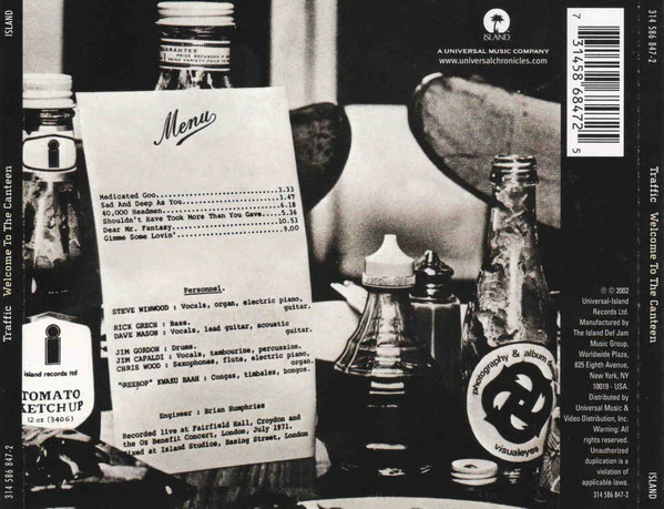 Traffic - Welcome To The Canteen (CD) - Image 2