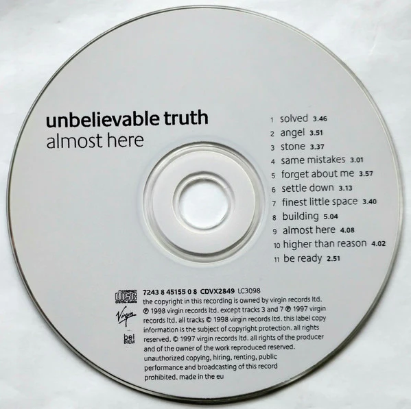 Unbelievable Truth - Almost Here (CD) - Image 3