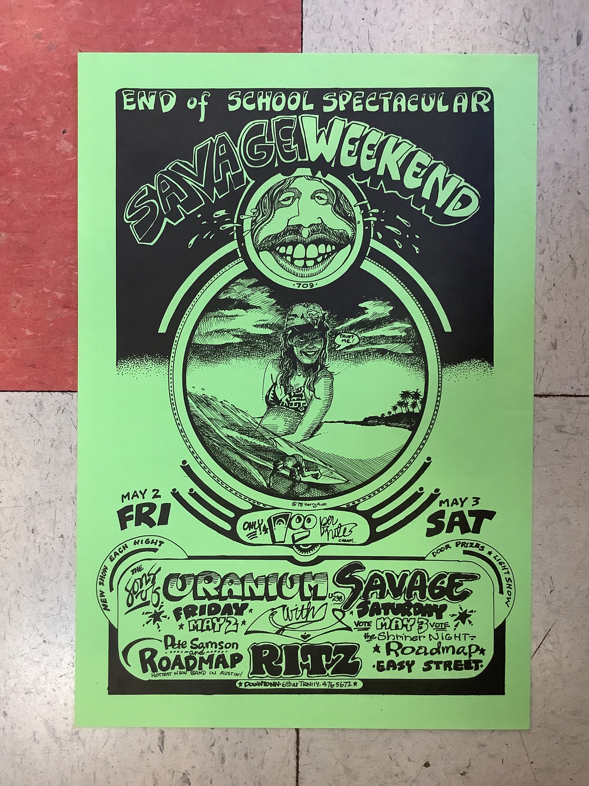 Uranium Savages at Austin Ritz Theatre - 1975 (Poster)