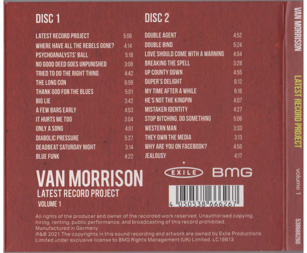 Van Morrison - Latest Record Project (Volume 1) (CD) - Image 2