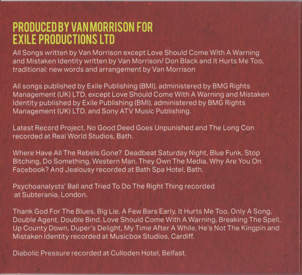 Van Morrison - Latest Record Project (Volume 1) (CD) - Image 4