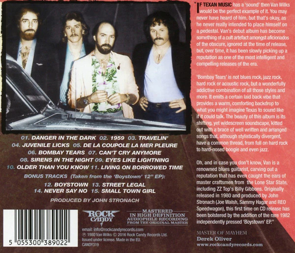 Van Wilks - Bombay Tears (CD) - Image 2