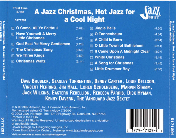 Various - A Jazz Christmas,  Hot Jazz For A Cool Night (CD) - Image 2