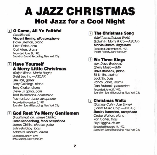 Various - A Jazz Christmas,  Hot Jazz For A Cool Night (CD) - Image 4