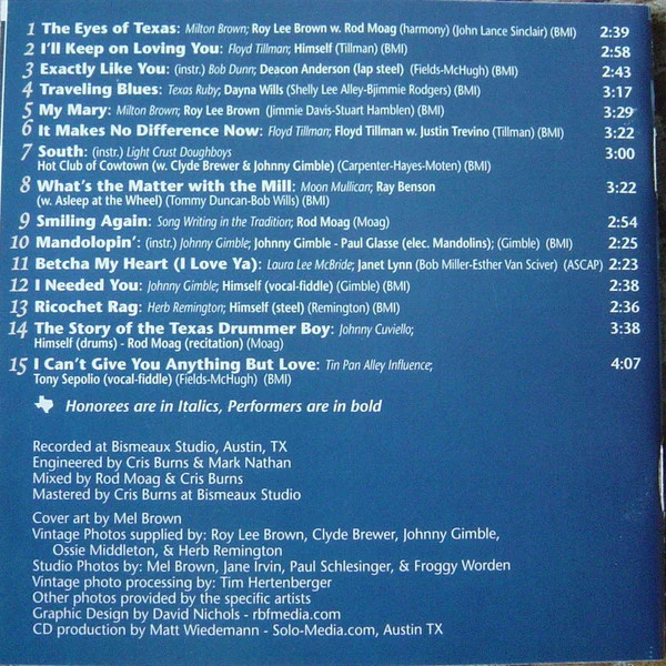 Various - A Salute To The Heroes Of Texas Swing (CD) - Image 4