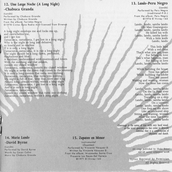 Various - Afro-Peruvian Classics: The Soul Of Black Peru (CD) - Image 5