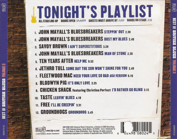 Various - Best Of British Blues Volume 2 (CD) - Image 2