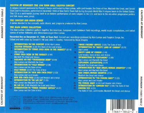 Various - Calypso At Midnight (CD) - Image 2