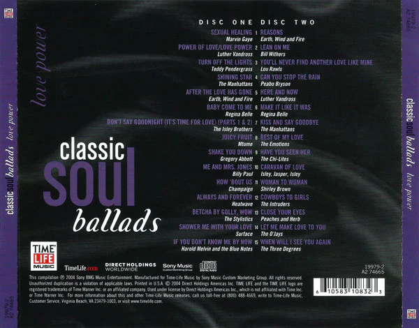 Various - Classic Soul Ballads: Love Power (CD) - Image 2
