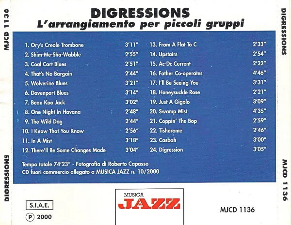 Various - Digressions - L' Arrangiamento Per Piccoli Gruppi (CD) - Image 4