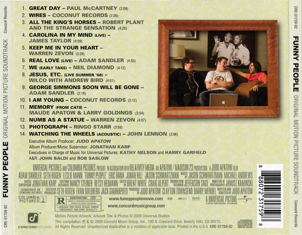Various - Funny People (Original Motion Picture Soundtrack) (CD) - Image 2