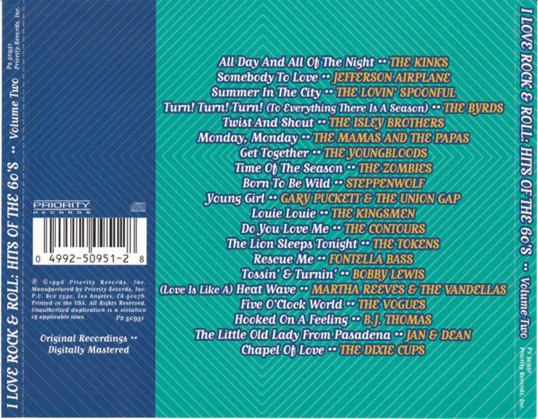 Various - I Love Rock & Roll:  Hits Of The 60's -- Volume Two (CD) - Image 4