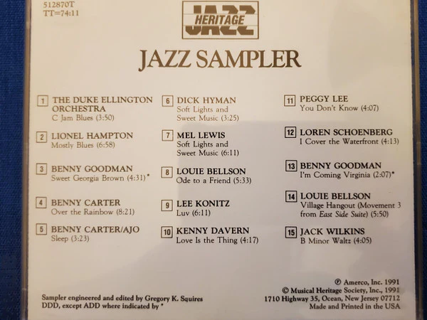 Various - Jazz Sampler (CD) - Image 2