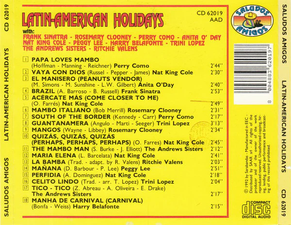 Various - Latin-American Holidays (CD) - Image 2