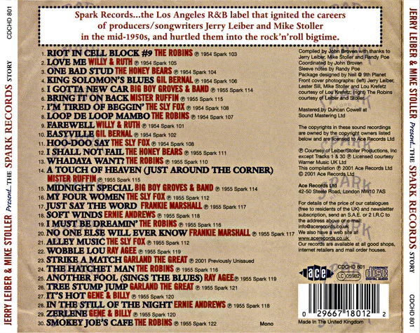 Various - Leiber & Stoller Present The Spark Records Story (CD) - Image 2