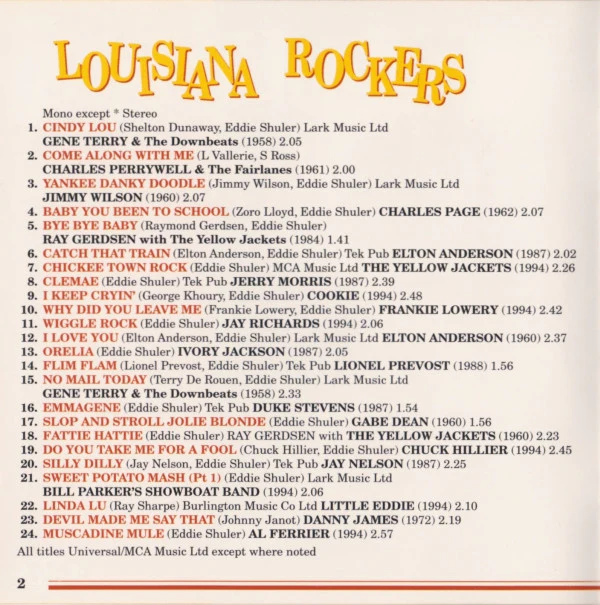 Various - Louisiana Rockers (CD) - Image 3
