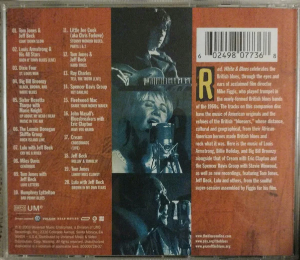 Various - Martin Scorsese Presents Red, White And Blues A Film By Mike Figgis (CD) - Image 3