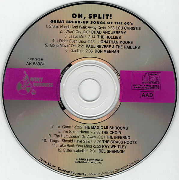 Various - Oh, Split! (Great Break-up Songs of the 60's) (CD) - Image 3