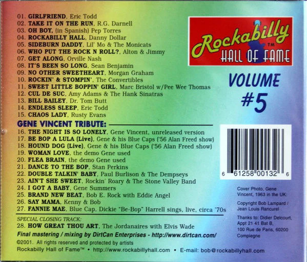 Various - Rockabilly Hall Of Fame Volume Five / Gene Vincent Tribute (CD) - Image 2