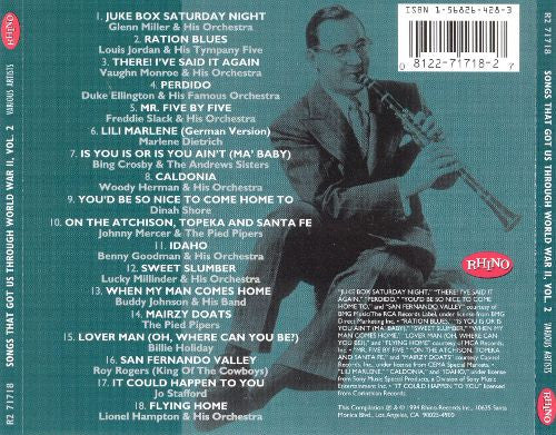 Various - Songs That Got Us Through WWII, Vol. 2 (CD) - Image 2