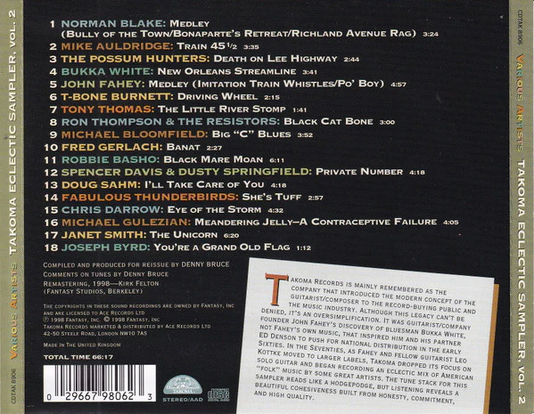 Various - Takoma Eclectic Sampler Volume Two (CD) - Image 2