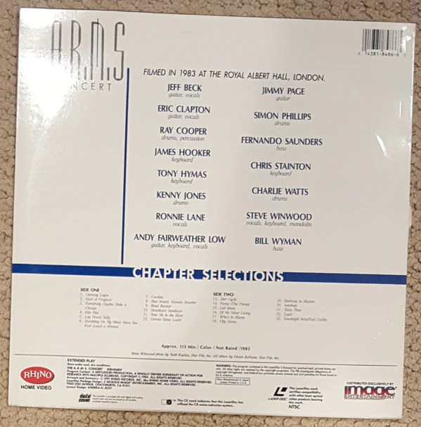 Various - The A.R.M.S. Concert (Laserdisc) - Image 2