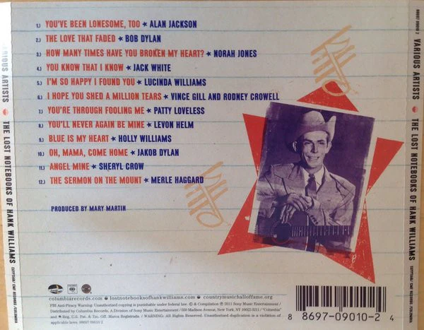 Various - The Lost Notebooks Of Hank Williams (CD) - Image 2