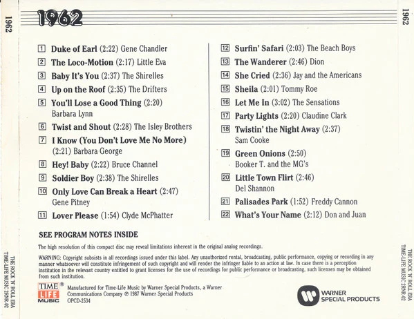 Various - The Rock 'N' Roll Era 1962 (CD) - Image 2