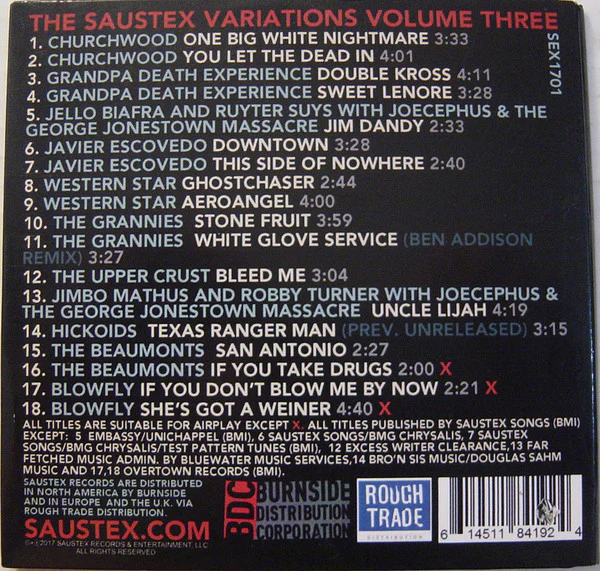 Various - The Saustex Variations Volume Three (CD) - Image 2