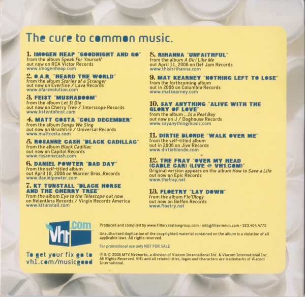 Various - VH1 Music Good (The Cure To Common Music) (CD) - Image 2