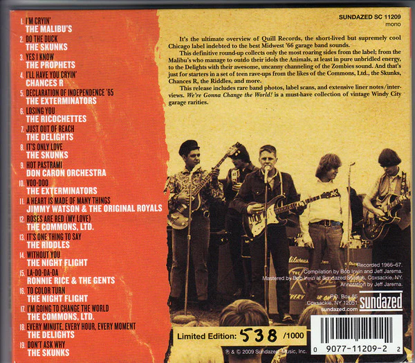 Various - We're Gonna Change The World! (The 60's Chicago Garage Sound Of Quill Records) (CD) - Image 2