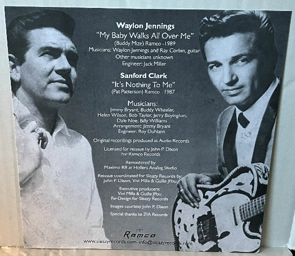 Waylon Jennings / Sanford Clark - Sleazy Records Presents Audio Recorders Archive Vol.1 (Vinyl) - Image 3