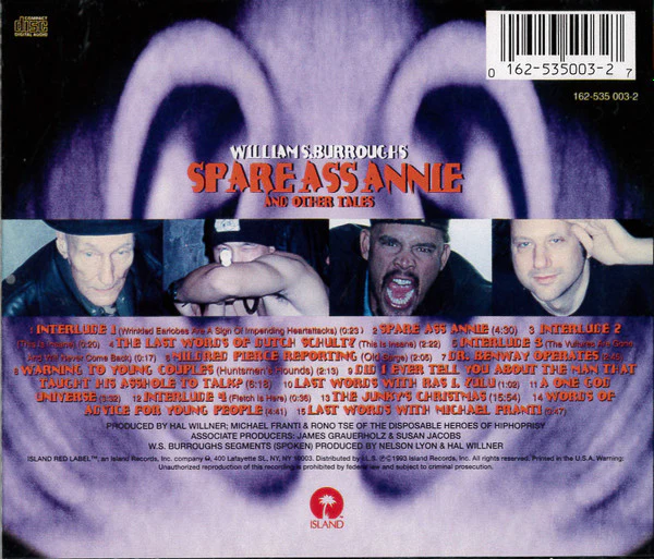 William S. Burroughs - Spare Ass Annie And Other Tales (CD) - Image 2