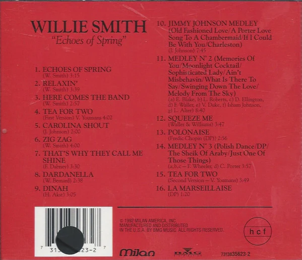 Willie "The Lion" Smith - Echoes Of Spring (CD) - Image 2