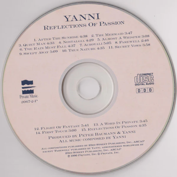 Yanni  - Reflections Of Passion (CD) - Image 4